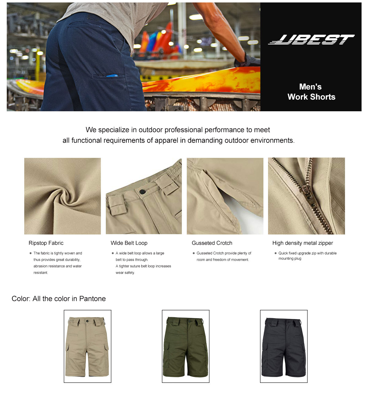 Men's Work Shorts