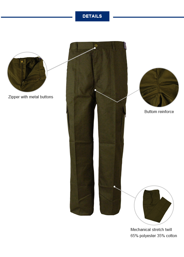 Men Canvas Fabric Workwear Pants