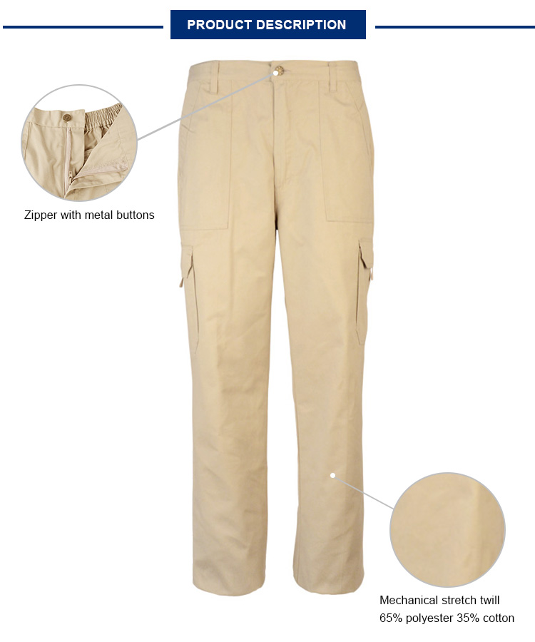 Stretch Cotton Cargo Pants