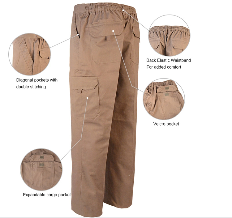 Cotton Twill Cargo Pants Men