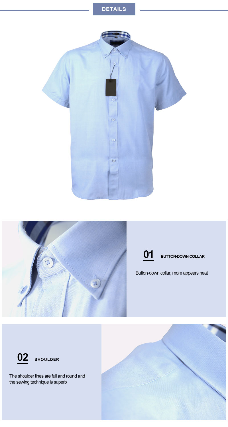 Short Sleeve Custom Men Office Shirts