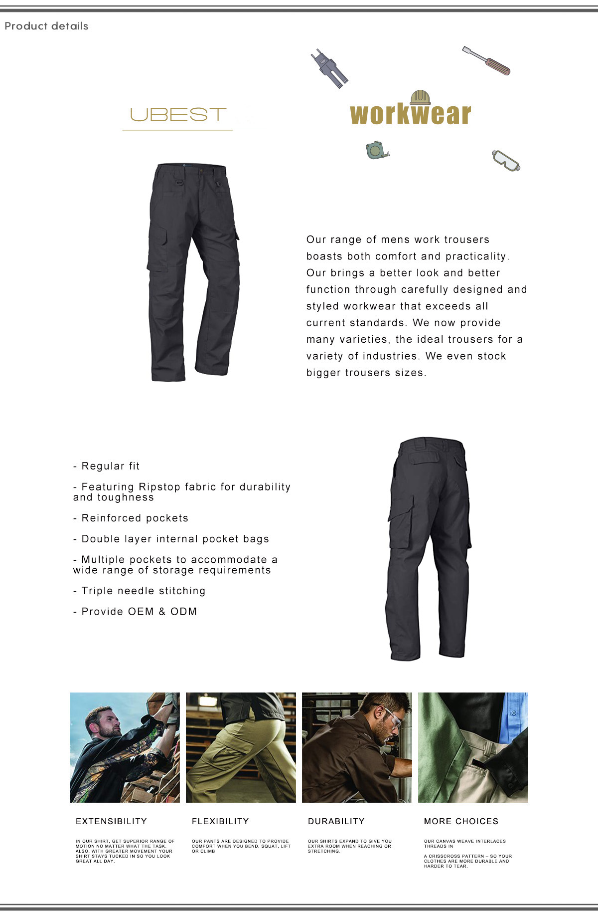 Cargo Mens Work Pants