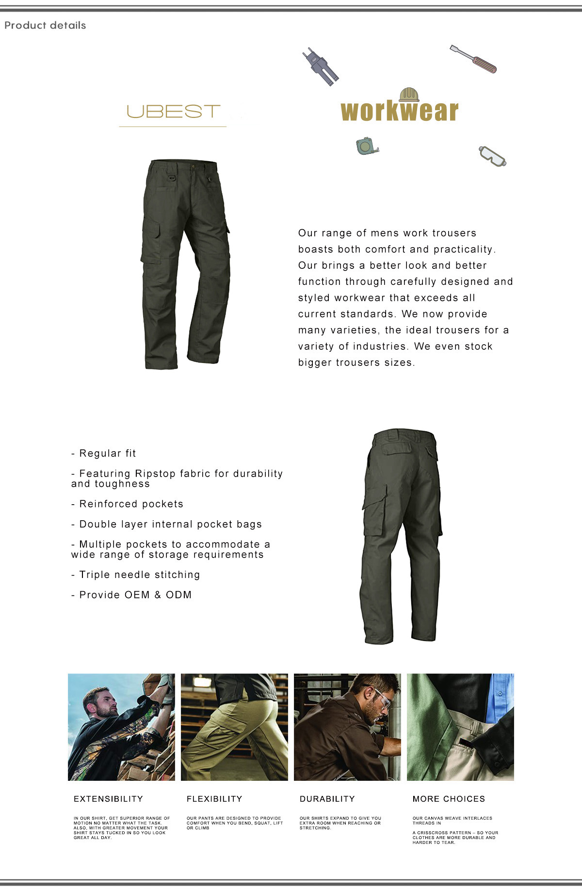 Cargo Mens Work Pants