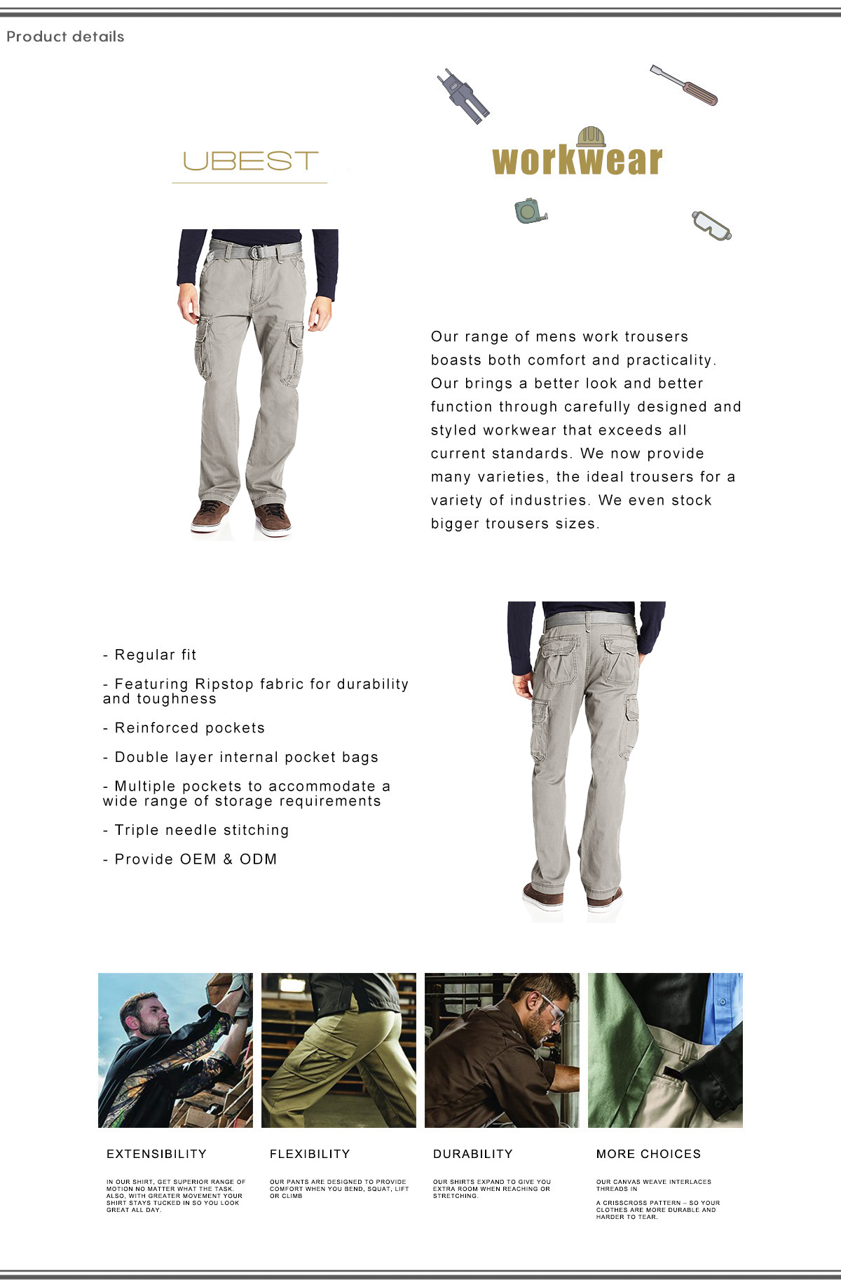 Grey Cargo Pants