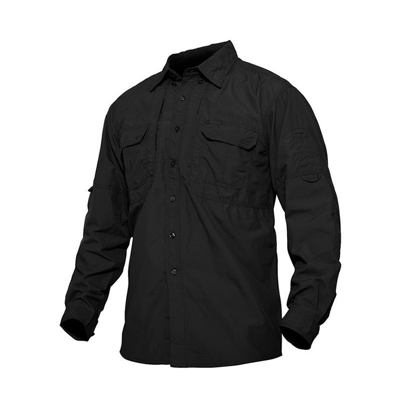 Men's Tactical Shirts Quick Drying Shirts Long Sleeve Work Cargo Shirts ...