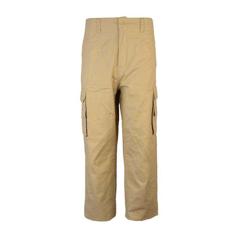 Men Premium Twill Cotton Cargo Relaxed Fit Straight Leg Pant