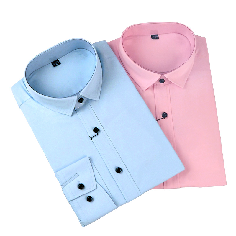 Men Long Sleeve Dress Work Shirts