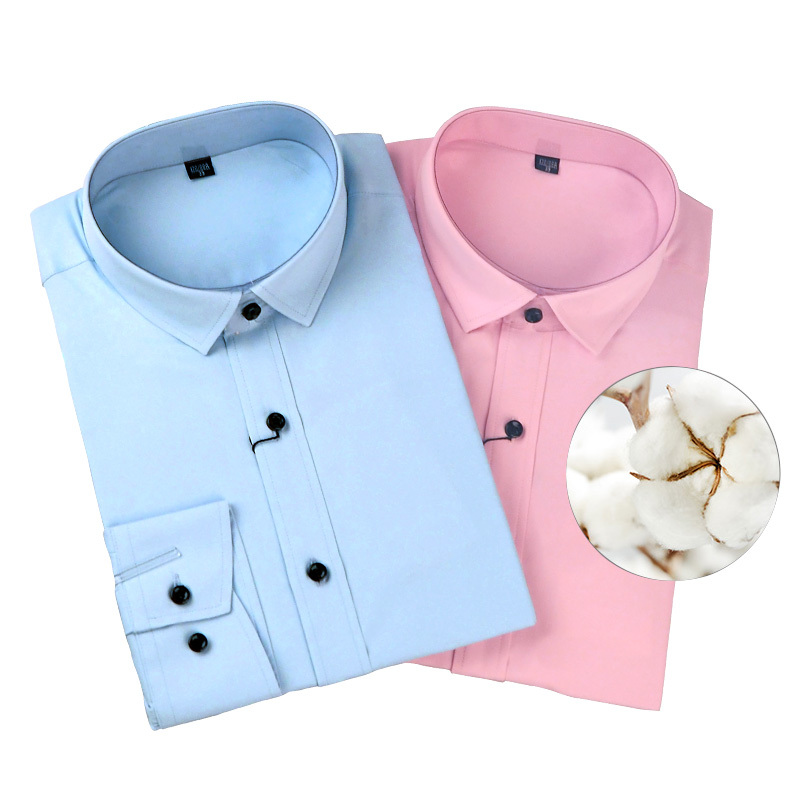 Men Long Sleeve Dress Work Shirts