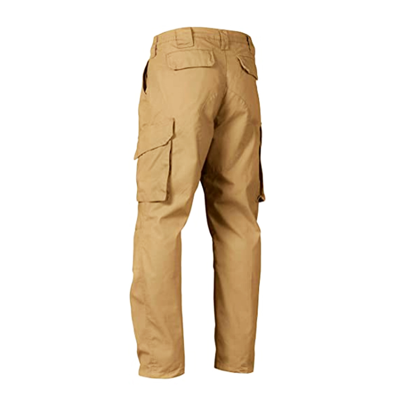 Khaki Cargo Six Pocket Pants For Men