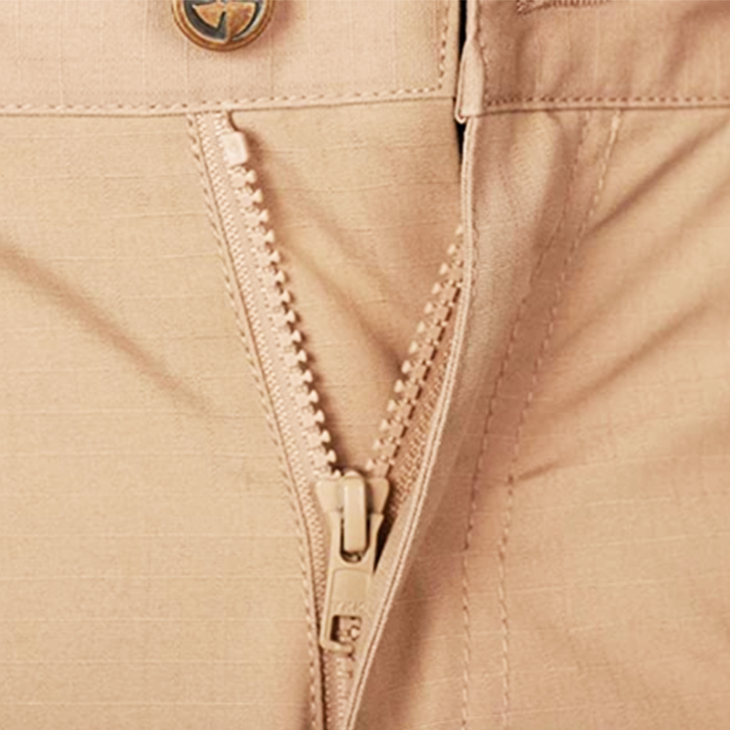 Khaki Cargo Six Pocket Pants For Men